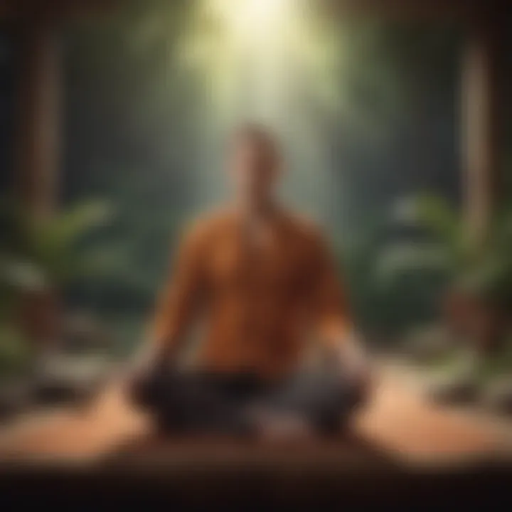 An illustration of various meditation techniques