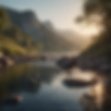 Serenity in Nature A serene landscape with soft waves and gentle hills