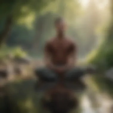 Finding Peace Through Meditation A serene landscape promoting peace and mindfulness