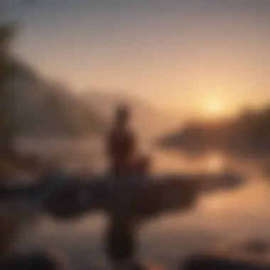 Embracing Dawn: The Perfect Time for Mindfulness Tranquil sunrise scene promoting morning meditation