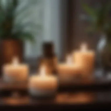 Sensory Relaxation Setup Aromatic candles and essential oils for sensory relaxation