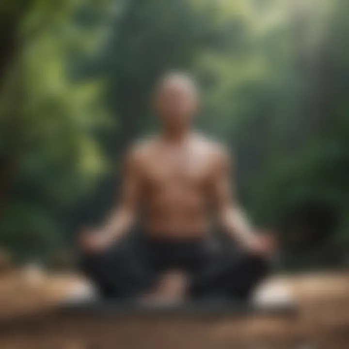 A visual of calming meditation techniques being practiced