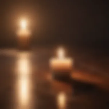 Illuminating the Path to Resilience Candle flame representing mindfulness and inner peace