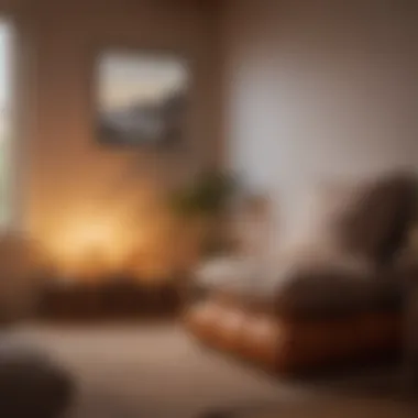 Creating a Mindfulness Corner A cozy nook adorned with soft cushions and a warm glow from candles
