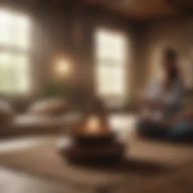 Guided Meditation for Collective Focus Visual representation of a guided meditation session with a group