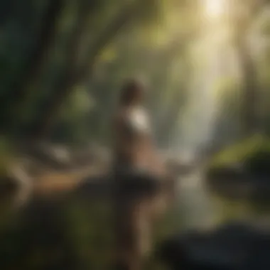 Embracing Nature for Mindfulness Relaxing nature scene that encourages mindfulness