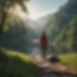 Serene landscape promoting tranquility and mindfulness