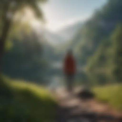 Serene landscape promoting tranquility and mindfulness