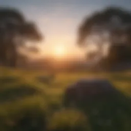 A serene sunrise over a tranquil landscape symbolizing new beginnings.