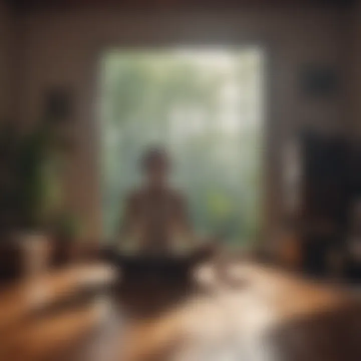 Person integrating music into daily routine with a positive ambiance