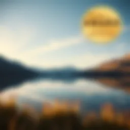 Calm landscape with mountains and a serene lake reflecting the sky