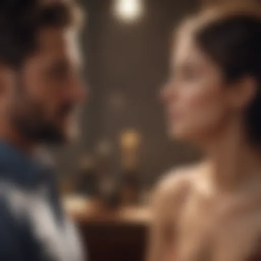Couple engaging in deep conversation