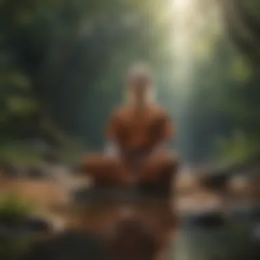 Exploring the Anxiety-Meditation Nexus A visual metaphor for the connection between anxiety and meditation.