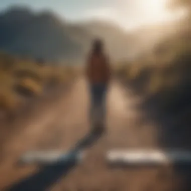 The Power of Choice in Overcoming Limitations A person standing at a crossroads, contemplating choices