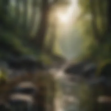 Finding Peace in Nature A serene landscape depicting tranquility amidst chaos
