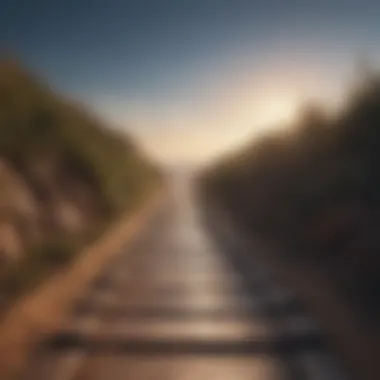 Pathway to Connection Pathway leading to a bright horizon