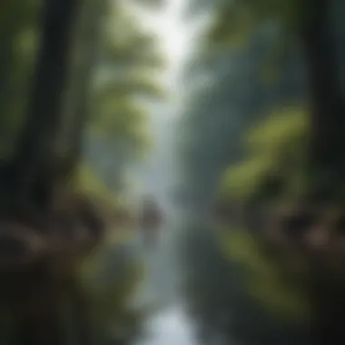 Introspection in Nature A serene landscape symbolizing introspection