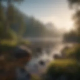 A serene landscape representing tranquility