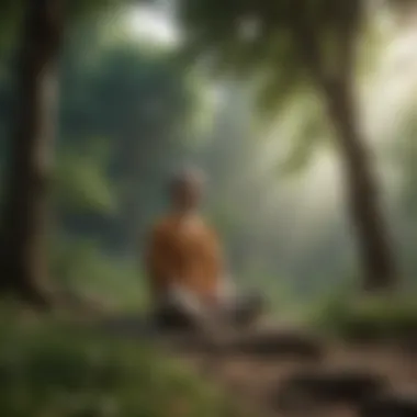 Finding Peace Within An individual meditating in a tranquil environment surrounded by nature