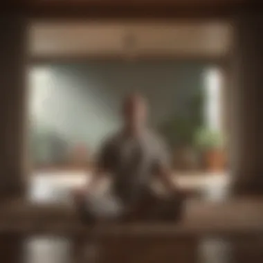 The Power of Mindfulness A person meditating in a quiet room, symbolizing mindfulness and inner peace.