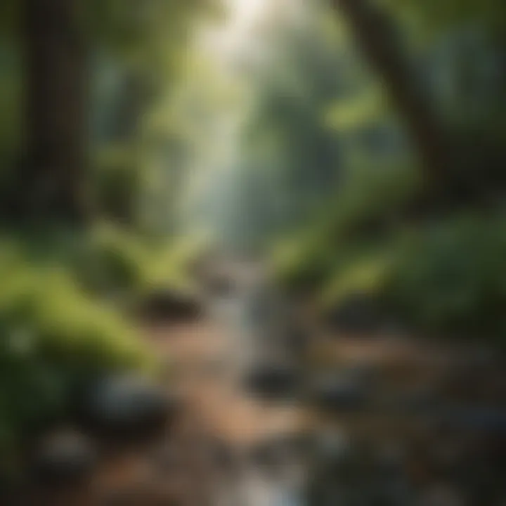 A peaceful scene of nature illustrating the importance of environment in reducing anxiety.
