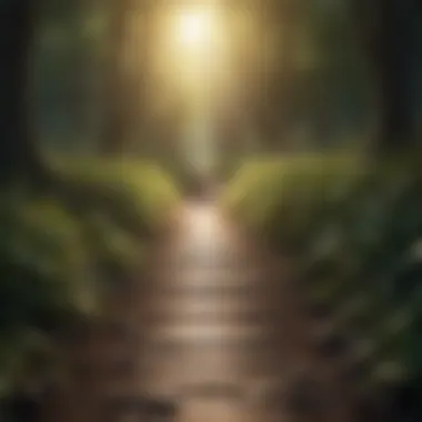 A pathway leading towards light, symbolizing recovery