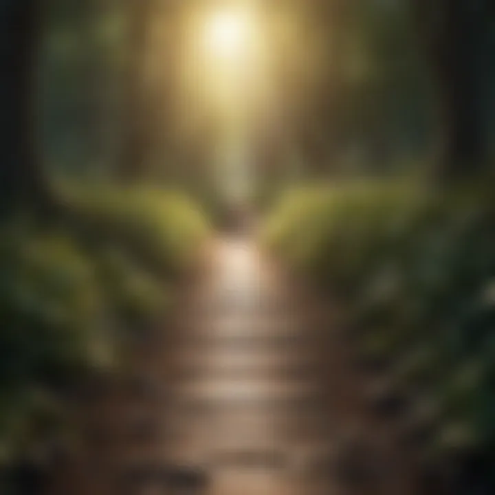 A pathway leading towards light, symbolizing recovery