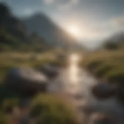 A tranquil landscape symbolizing hope amidst despair