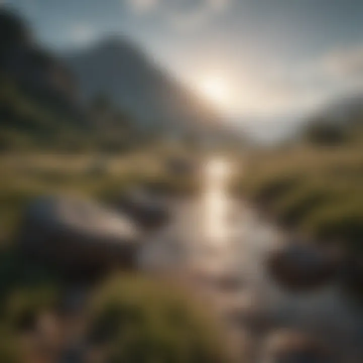 A tranquil landscape symbolizing hope amidst despair
