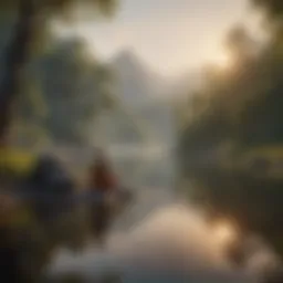 A serene landscape representing inner peace and self-reflection