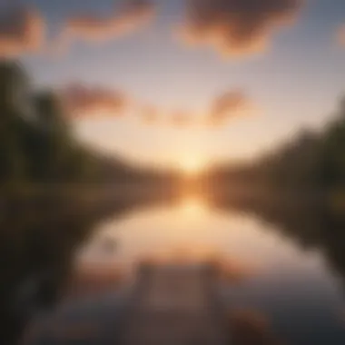 Tranquil Sunrise Over a Lake A serene landscape depicting a tranquil sunrise over a lake, symbolizing new beginnings and clarity.