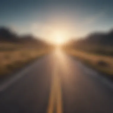 An open road leading into the horizon, representing the journey of self-discovery.