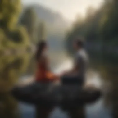 Emotional Wellness in Challenging Relationships A serene landscape symbolizing emotional wellness