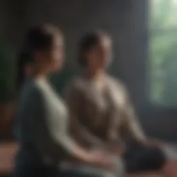 A serene scene depicting meditation for anxiety relief