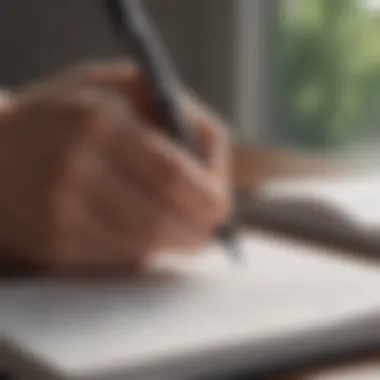 The Power of Self-Reflection A journal opened with a pen, symbolizing self-reflection