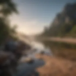 A serene landscape promoting tranquility and mindfulness