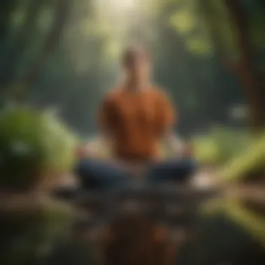 Cultivating Mindfulness Through Meditation A person engaging in mindfulness meditation.