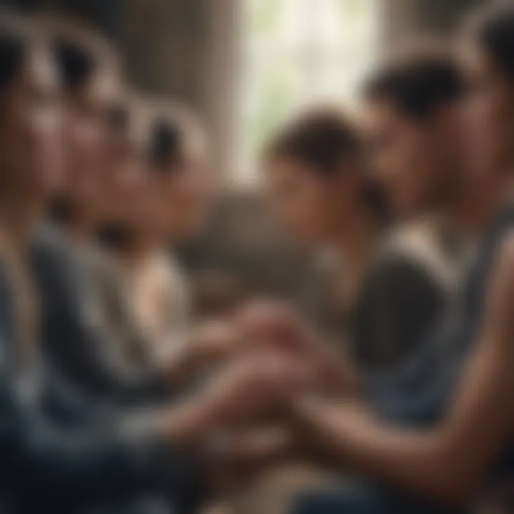 A group of friends supporting each other.
