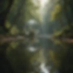 A serene landscape reflecting self-reflection and introspection
