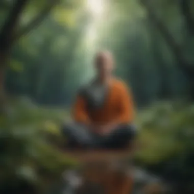 Mindfulness: Cultivating Awareness and Acceptance A meditative figure surrounded by nature