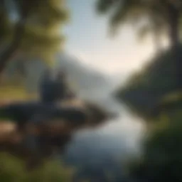 A serene landscape depicting tranquility and introspection