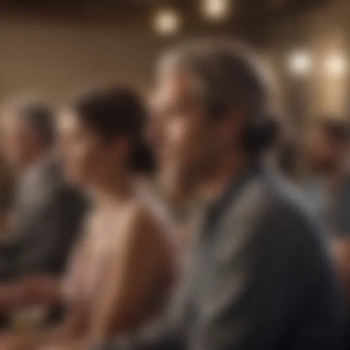 A diverse group engaged in conversation at a networking event