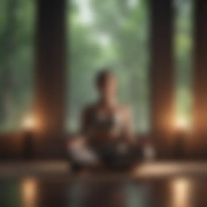 A calm meditation space promoting mindfulness practices