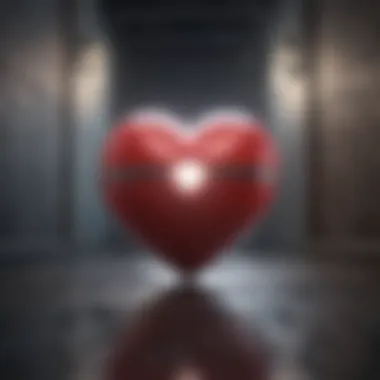 A heart symbol made from digital connections