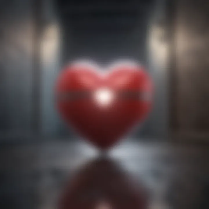 A heart symbol made from digital connections