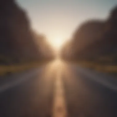 An open road symbolizing a journey towards purpose