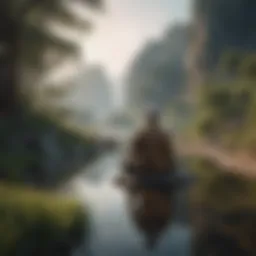 A serene landscape illustrating solitude