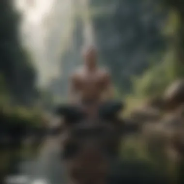 Mindfulness Practice for Mental Clarity A serene mindscape illustrating mindfulness practice