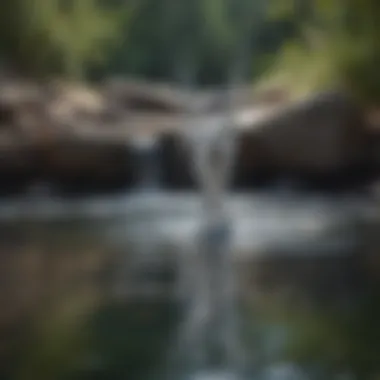 An abstract representation of calming thoughts flowing like water