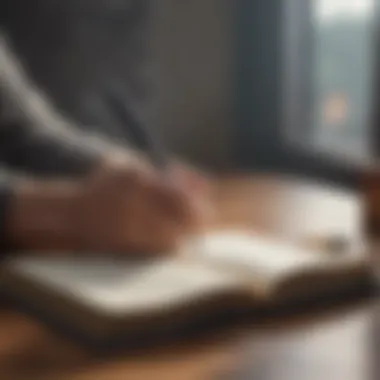 The Power of Journaling A journal opened with a pen, symbolizing reflection and mindfulness